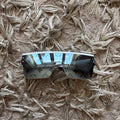 White reflective designer glasses without box