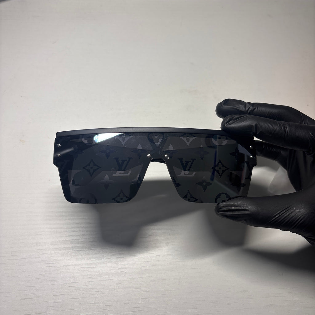 Black reflective designer glasses without box