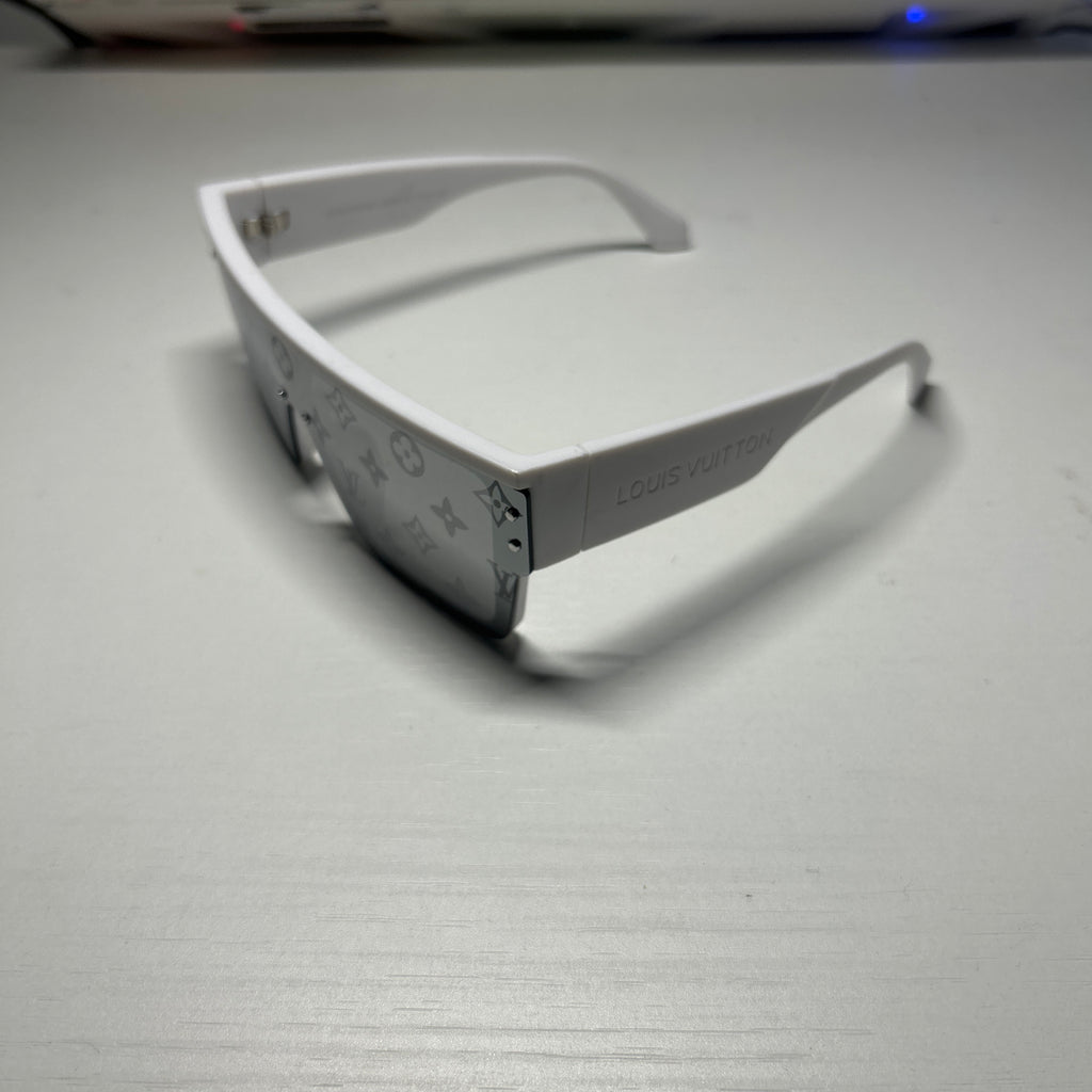 White reflective designer glasses without box