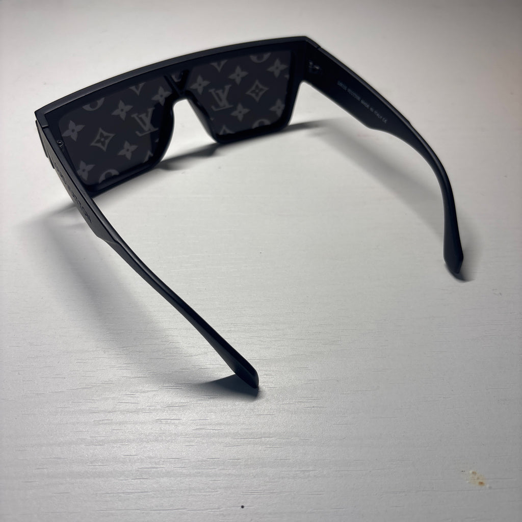 Black reflective designer glasses without box