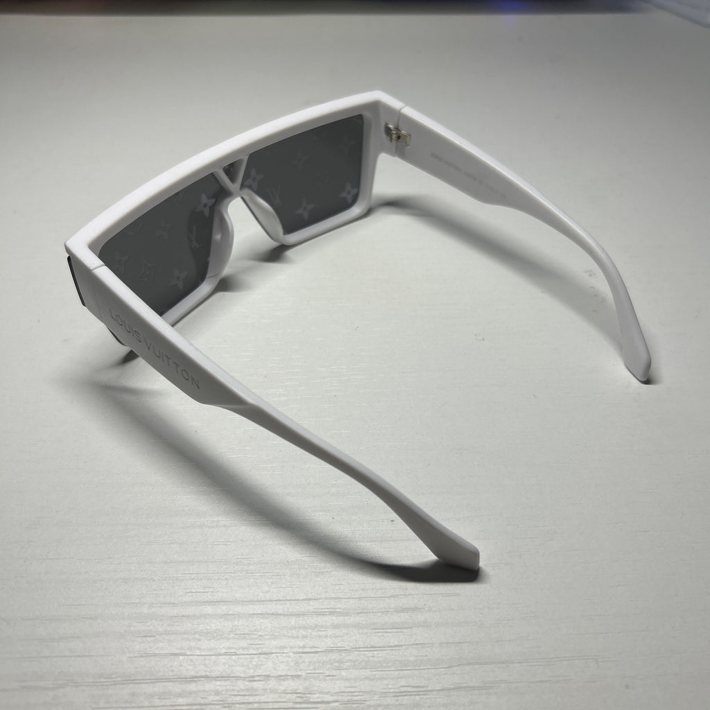 White reflective designer glasses without box