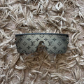 Black reflective designer glasses without box