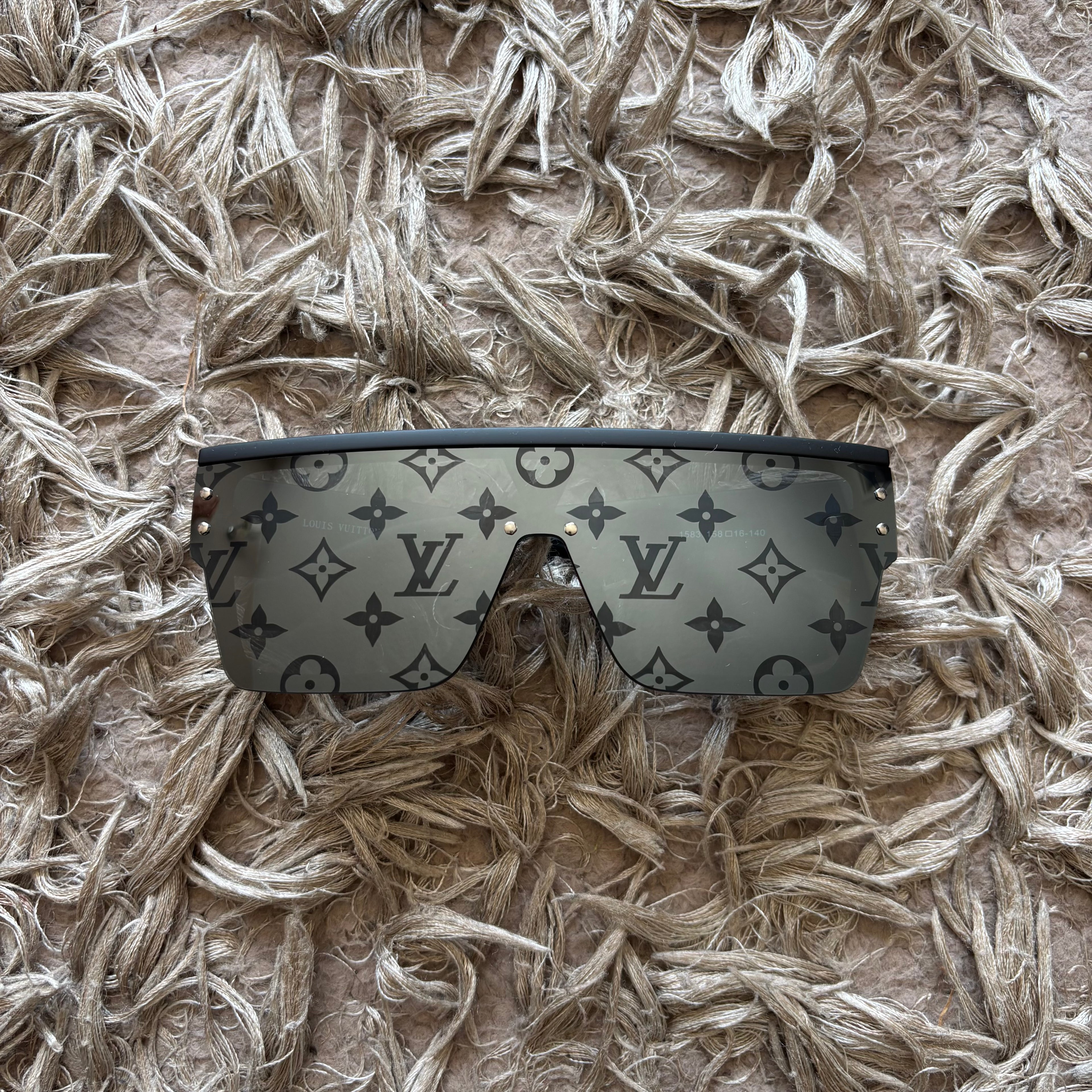 Black reflective designer glasses without box