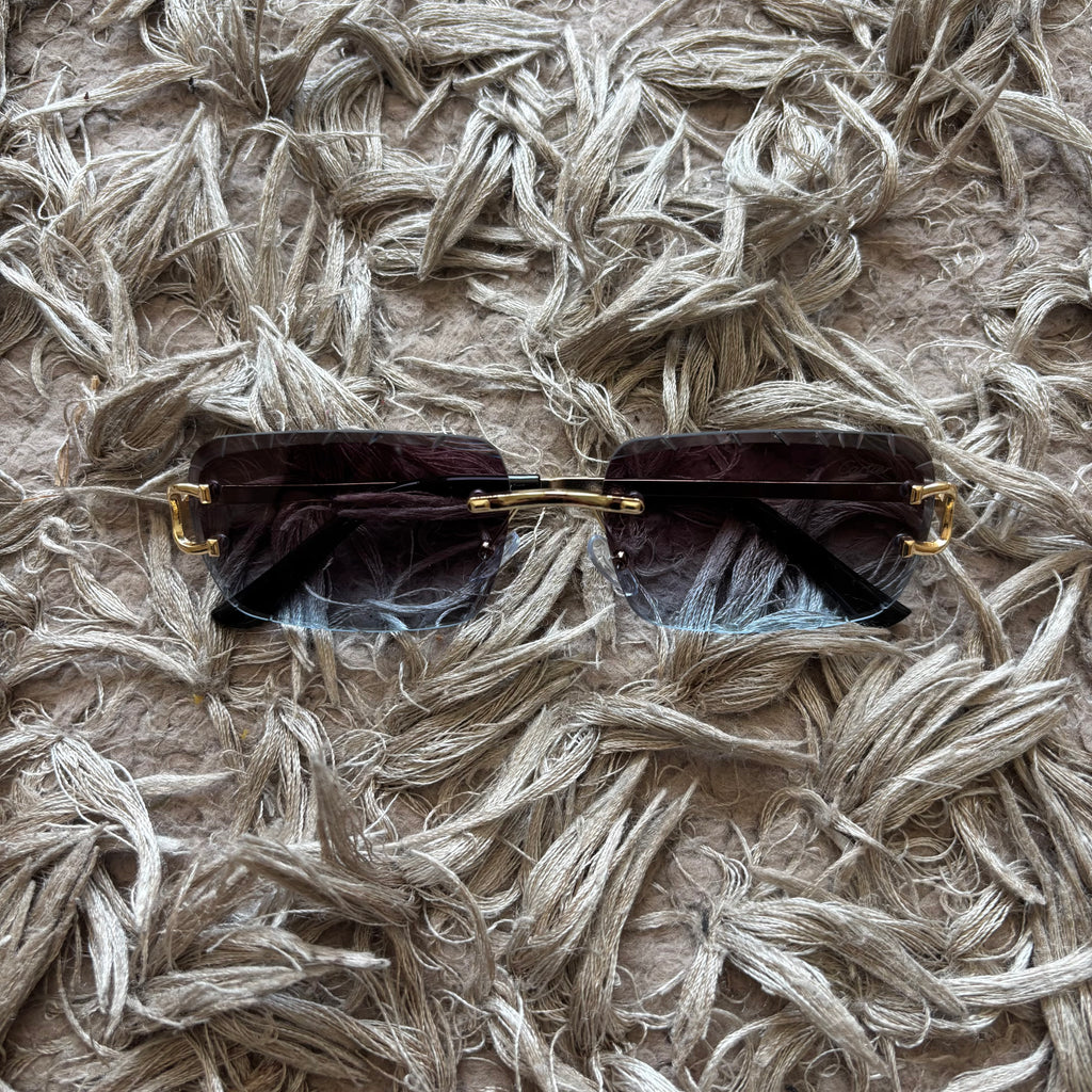 Cut designer glasses