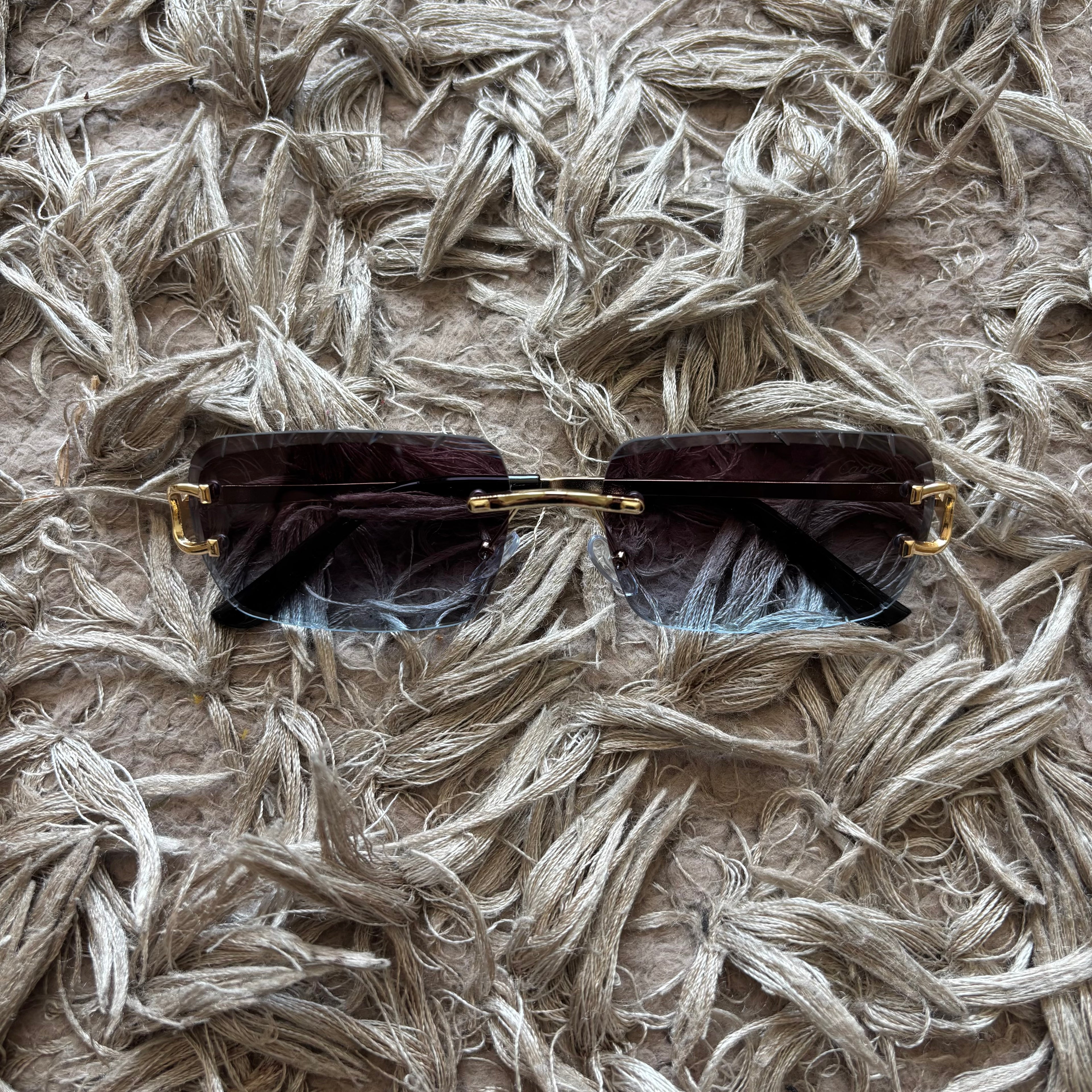 Cut designer glasses