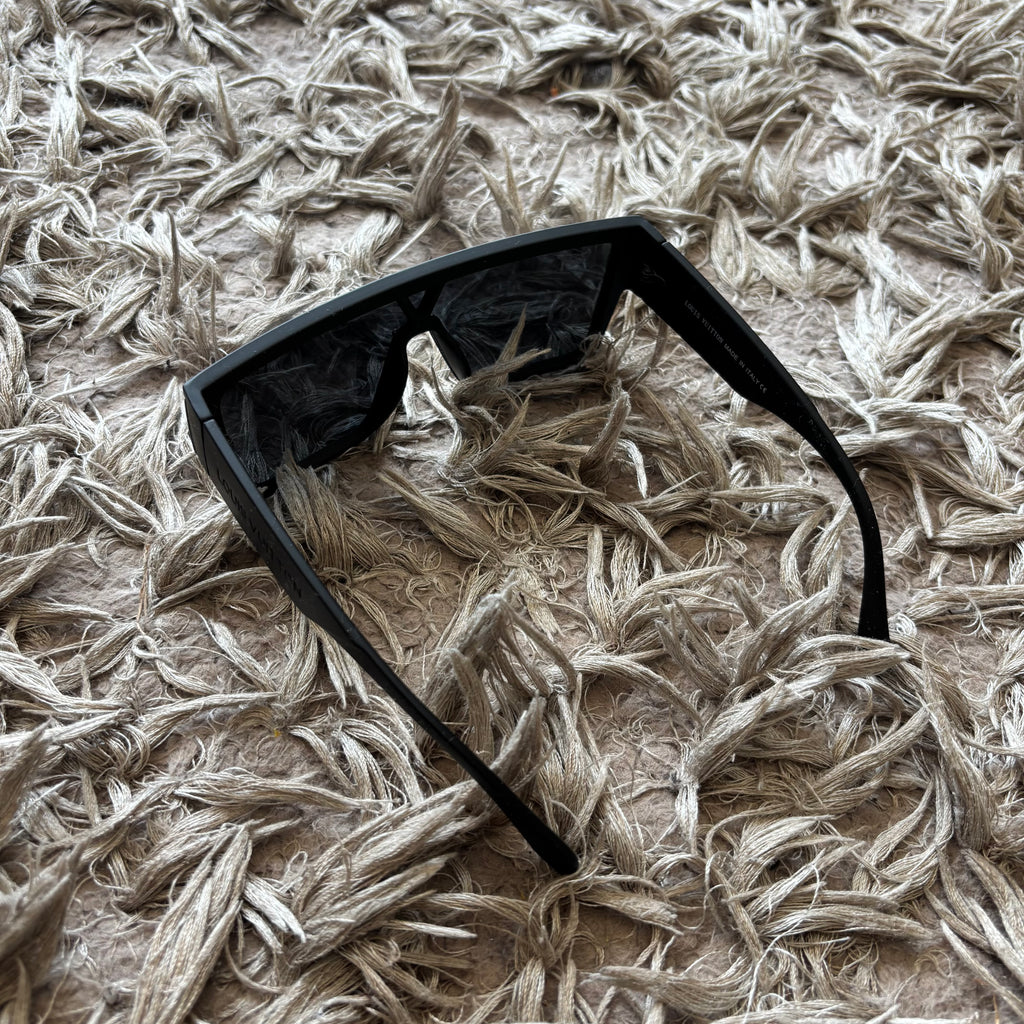 Black reflective designer glasses without box